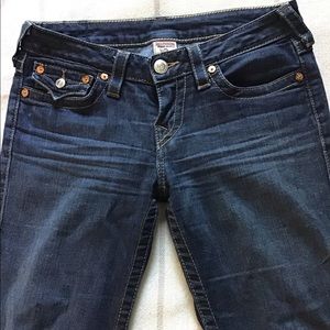 True Religion bootcut high rise jeans.